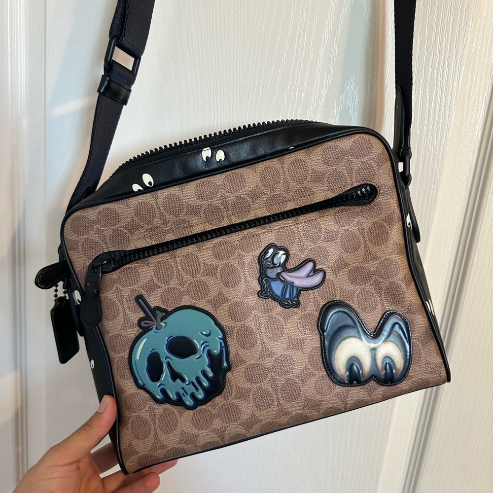 Coach Signature Bag with Blue Accent